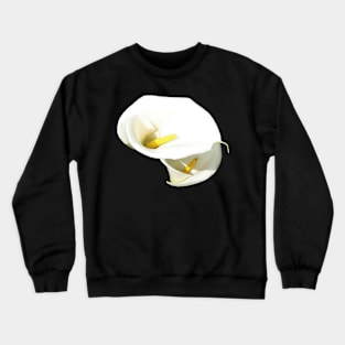 Beautiful White Calla Flowers Cut Out Crewneck Sweatshirt